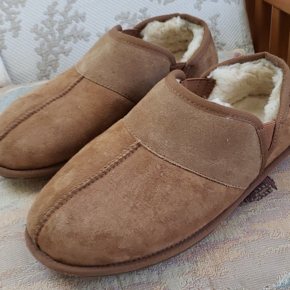 UGG Leisure Slip On Men\'s Suede Sheepskin Slipper Tan, Size 10 main image 15